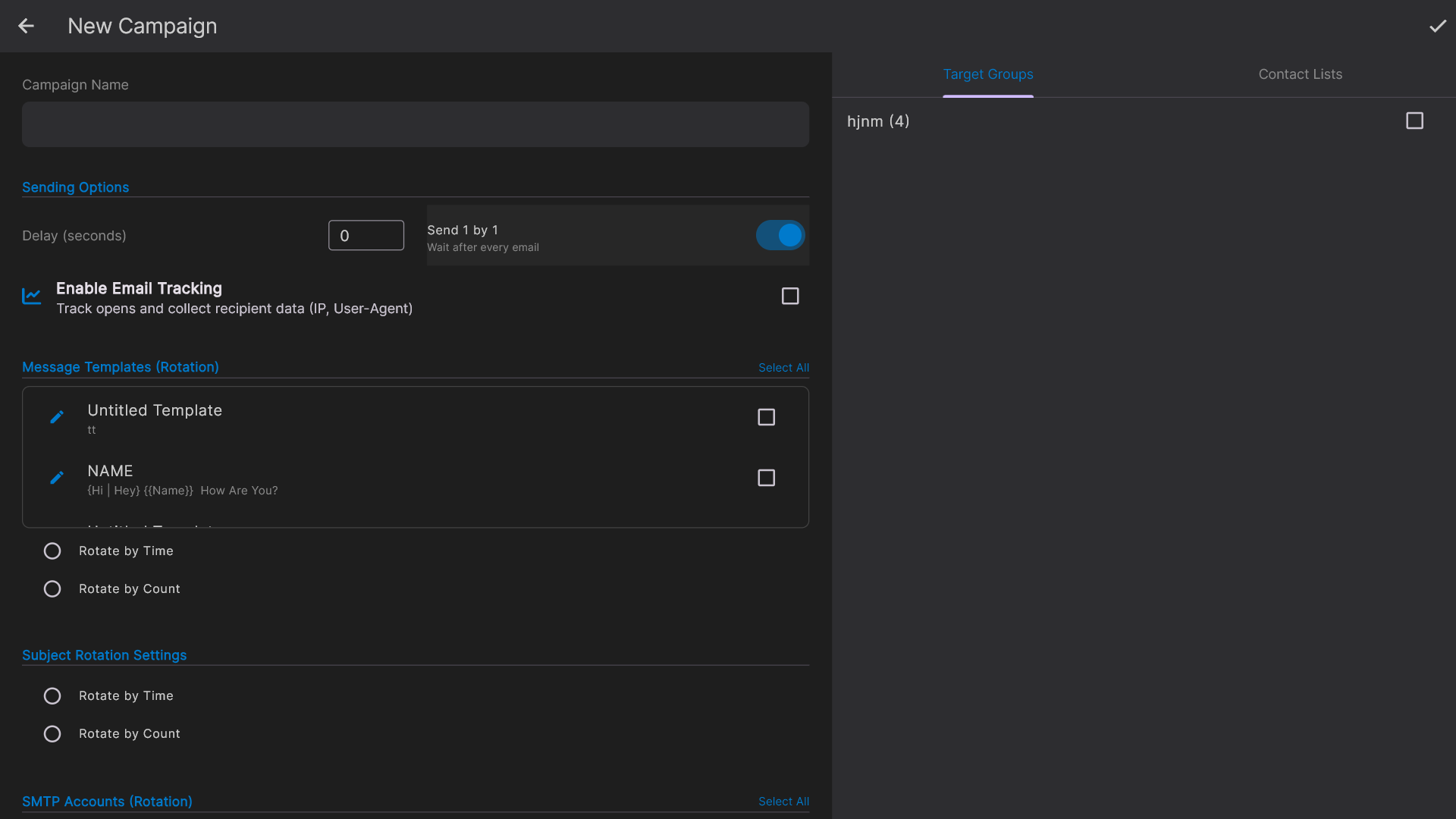 Campaigns in the LeoMail desktop app